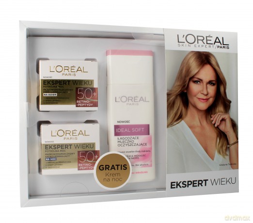 Loreal Zestaw prezentowy Ekspert Wieku 50+ (krem na dzień 50 ml+krem na noc 50 ml+ mleczko 200 ml)