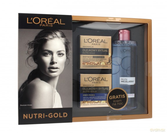 Loreal Zestaw prezentowy Nutri Gold Olejkowy Rytuał (krem n/dzień 50 ml+krem n/noc 50 ml+płyn micelarny 400 ml)