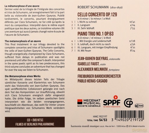 Schumann: Cello Concerto (digipack) [CD]+[DVD]