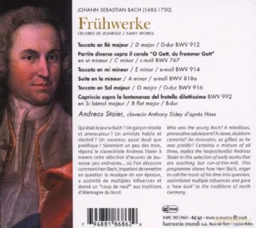 Bach: Fruhwerke Oeuvres De Jeunesse (digipack) [CD]