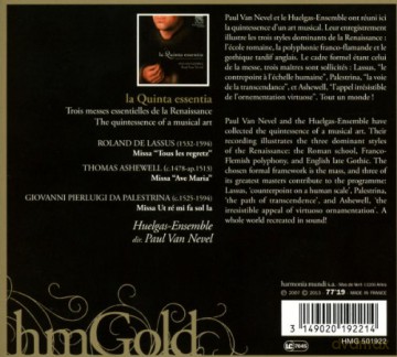 La Quinta Essentia: Huelgas-Ensemble (digipack) [CD]
