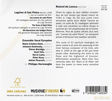 Lassus: Lagrime Di San Pietro (digipack) [CD]