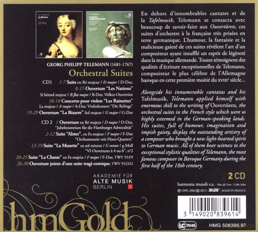 Telemann: Orchestral Suites (digipack) [2CD]