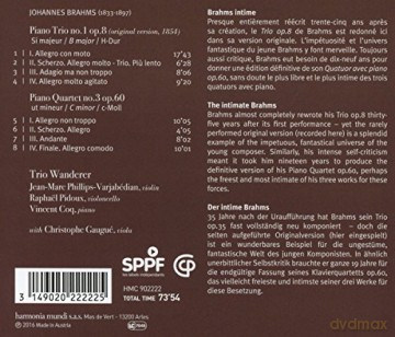 Brahms: Piano Trio op 8 [CD]
