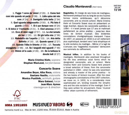 Monteverdi: Scherzi Musicali [CD]