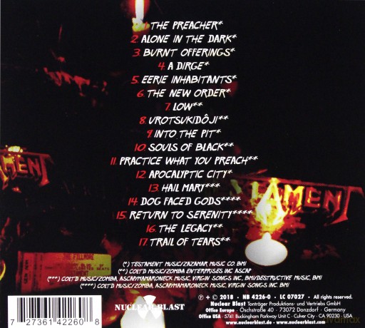 Testament: Live At The Fillmore (digipack) [CD]