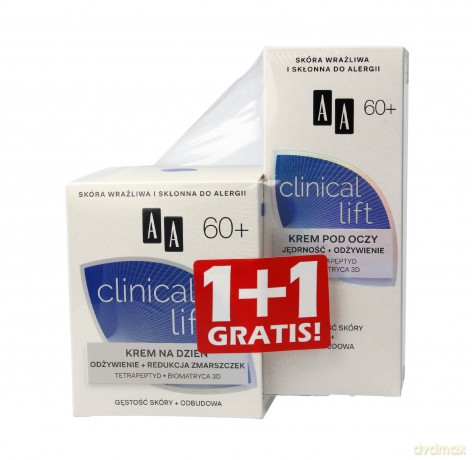 AA Clinical Lift 60+ Duo Krem na dzień redukujący zmarszczki 50 ml + Krem pod oczy 15 ml gratis