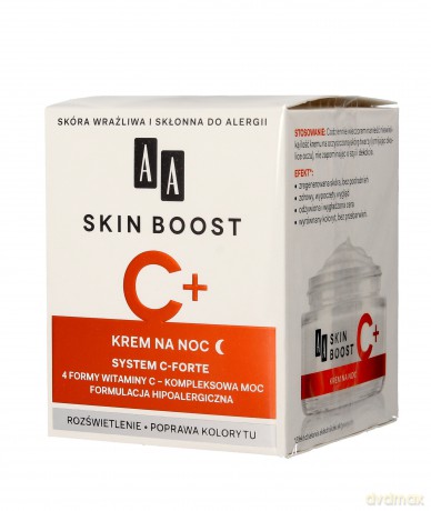 AA Skin Boost C+ Krem na noc 50 ml