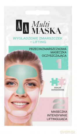 AA Multi Maska Maseczka na twarz wygładzenie zmarszczek + lifting 2x5 ml