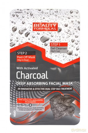 Beauty Formulas Charcoal Maseczka 2-fazowa głęboko oczyszczająca z aktywnym węglem 13g