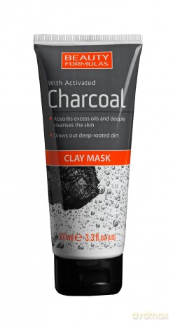 Beauty Formulas Charcoal Maseczka z glinką głęboko oczyszczająca z aktywnym węglem 100 ml
