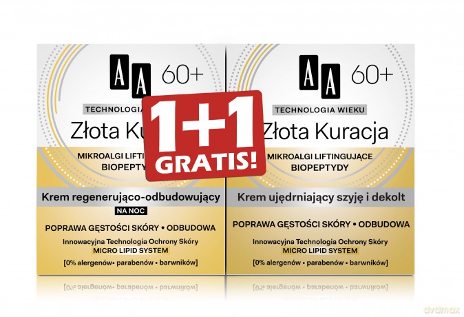 AA Duo Terapia Wieku 60+ Krem noc + Krem na szyję GRATIS