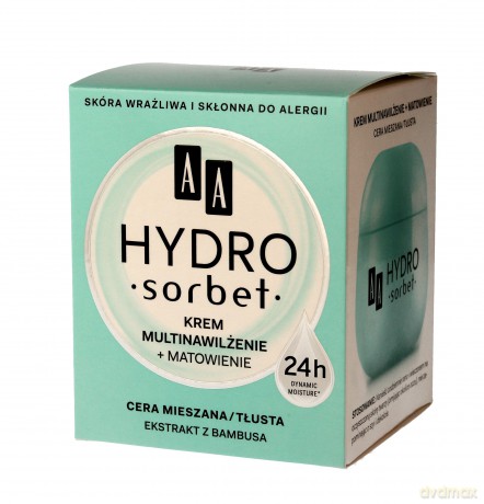AA Hydro Sorbet Krem multinawiżenie + matowienie - cera mieszana i tłusta 50 ml