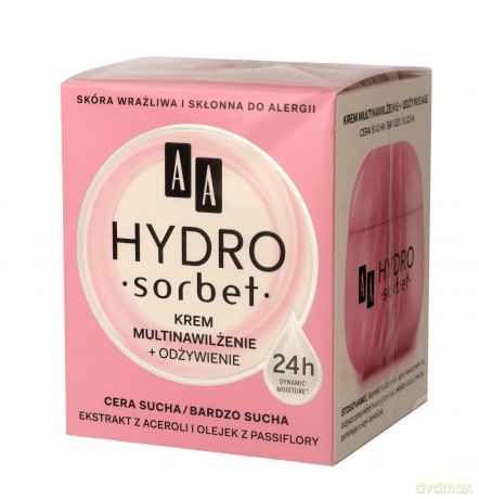 AA Hydro Sorbet Krem multinawiżenie + odżywienie - cera sucha i bardzo sucha 50 ml