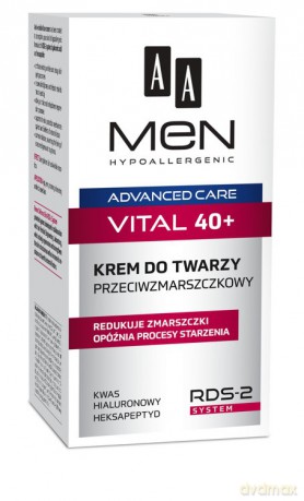 AA Men Adventure Care Krem do twarzy Vital 40+ przeciwzmarszczkowy 50 ml