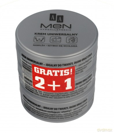 AA Men Krem uniwersalny do twarzy,ciała i dłoni 125 ml x 3