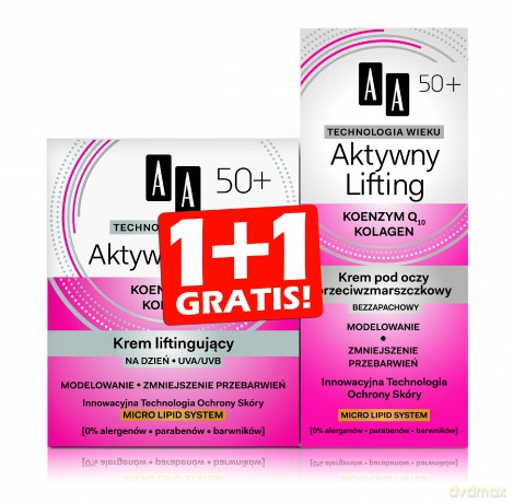AA Technologia Wieku 50+ Duo Krem na dzień + Krem pod oczy 50 ml+15 ml