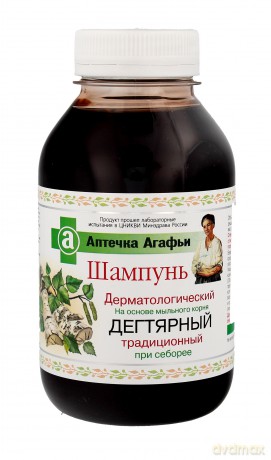 Apteczka Agafii Szampon Dermatologiczny Przeciwłupieżowy Dziegciowy 300 ml