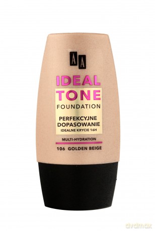 AA Make Up Ideal Tone Podkład Perfekcyjne Dopasowanie nr 106 golden beige 30 ml