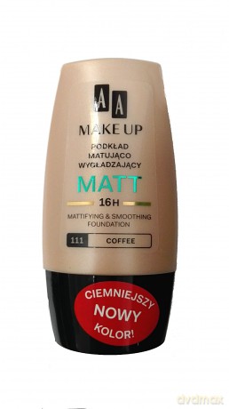 AA Make Up Matt Podkład matująco-wygładzający 111 Coffee 30 ml