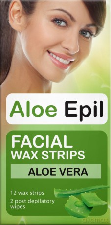 Aloe Epil Plastry woskowe do depilacji twarzy 1op.-12szt
