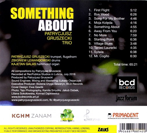 Patrycjusz Gruszecki Trio: Something About [CD]