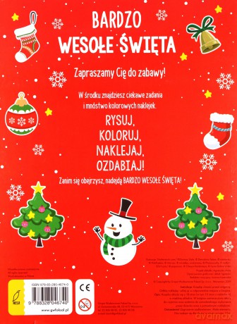 Bardzo wesołe święta. Ponad 1000 naklejek [KSIĄŻKA]