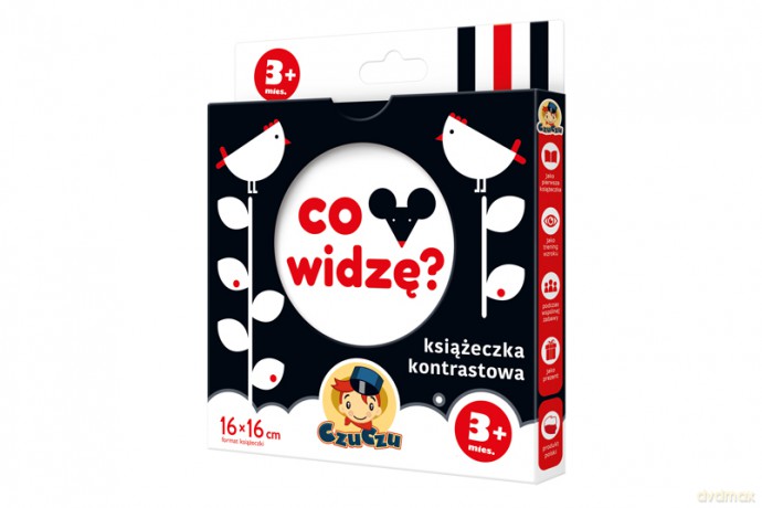 Co widzę. Książeczka kontrastowa dla dzieci w wieku 3 miesięcy Czuczu [KSIĄŻKA]