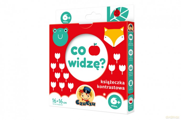 Co widzę. Książeczka kontrastowa dla dzieci w wieku 6 miesięcy Czuczu [KSIĄŻKA]