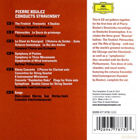 Pierre Boulez: Stravinsky Complete Recordings On DG [6CD]
