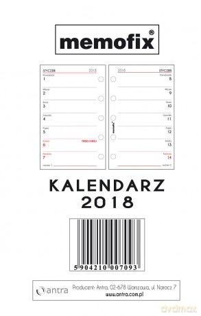 Kalendarz wkład 2018 A7 mem [KALENDARZ]
