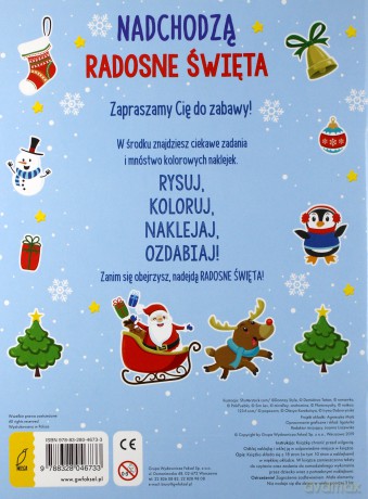 Nadchodzą radosne święta. Ponad 1000 naklejek [KSIĄŻKA]