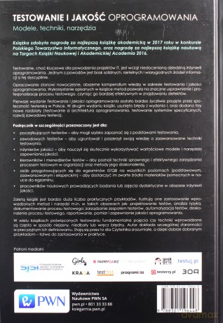 Testowanie i jakość oprogramowania. Modele, techniki, narzędzia - Adam Roman [KSIĄŻKA]