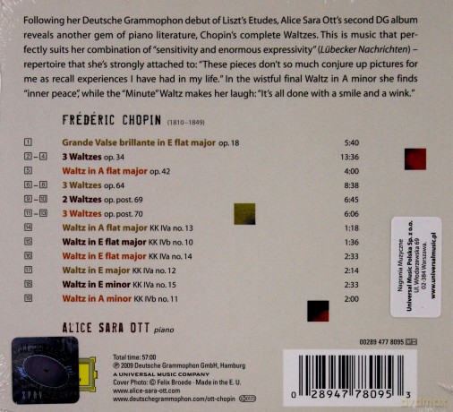 Alice Sara Ott: Chopin Complete Waltzes (digipack) [CD]