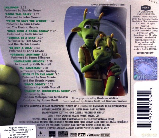 Planet 51 soundtrack (Planeta 51) [CD]