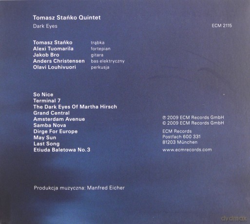 Tomasz Stańko: Dark Eyes (PL) [CD]
