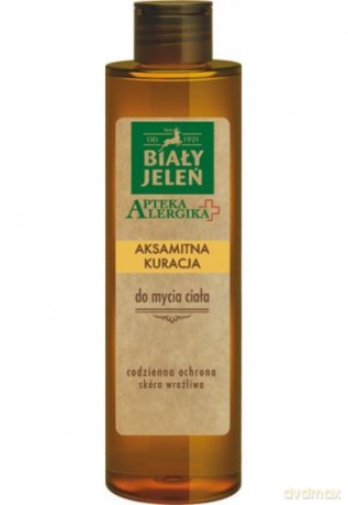 Biały Jeleń Apteka Alergika Aksamitna kuracja do mycia ciała 250 ml