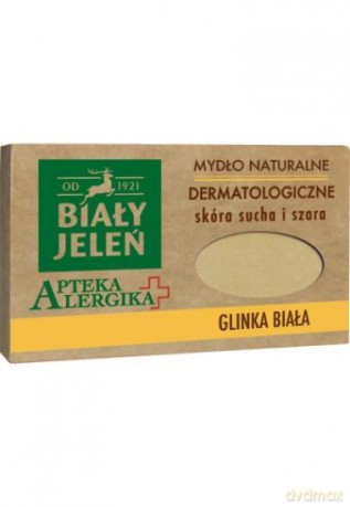 Biały Jeleń Apteka Alergika Mydło naturalne Glinka Biała - skóra sucha i szara 12 g