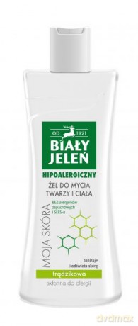 Biały Jeleń Żel hipoalergiczny do mycia twarzy i ciała do skóry trądzikowej "Moja Skóra" 265 ml