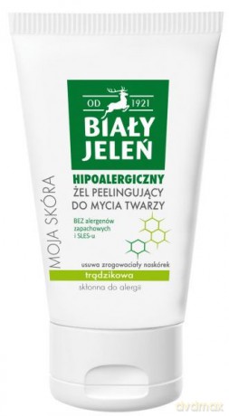 Biały Jeleń Żel peelingujący hipoalergiczny do mycia twarzy do cery trądzikowej "Moja Skóra" 100 ml