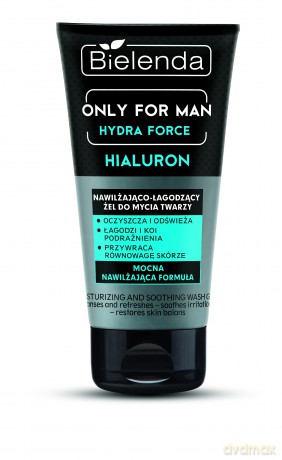 Bielenda Only for Man Hydra Force Żel do mycia twarzy nawilżająco - łagodzący 150 ml
