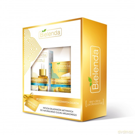 Bielenda Zestaw prezentowy Skin Clinic Argan (krem nawilż. 50 ml+ olejek arganowy 15 ml)