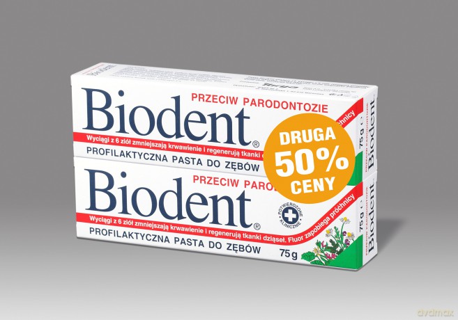 Biodent Pasta do zębów przeciw parodontozie 7 g x 2 (druga 50% gratis)