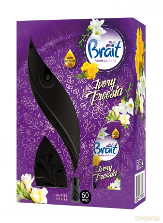 Brait Home Parfum Odświeżacz powietrza urządzenie + zapas Ivory Freesia 1op.