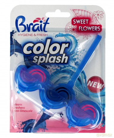 Brait Kostka toaletowa 2 - fazowa Color Splash do WC Sweet Flowers 4 g