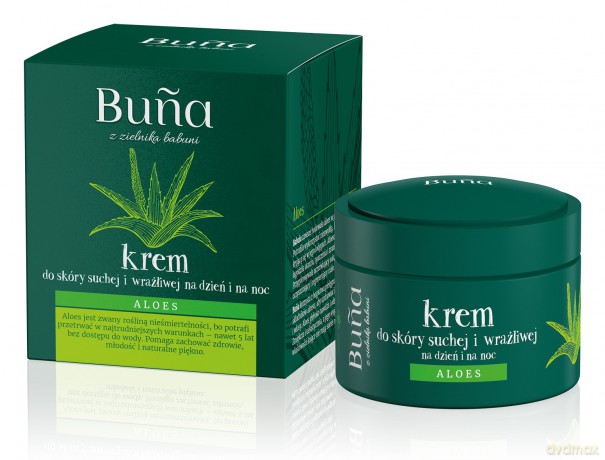 Buna Aloes Krem nawilżający do cery suchej i wrażliwej na dzień i noc 50 ml