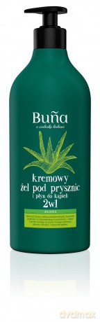 Buna Aloes Żel pod prysznic i płyn do kąpieli 2w1 kremowy 730 ml