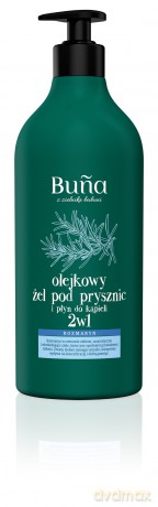 Buna Rozmaryn Żel pod prysznic i płyn do kąpieli 2w1 olejkowy 730 ml