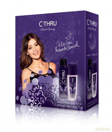C - THRU Black Beauty Zestaw prezentowy (dezodorant spray 150 ml i dezodorant w atomizerze 75 ml)