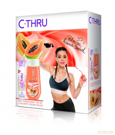 C - THRU Body Stories Zestaw prezentowy (żel pod prysznic Papaja 250 ml+ dezodorant spray Soft Skin 150 ml)